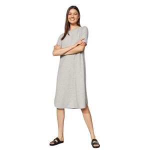 Eileen Fisher Tencel Rib Crew Neck Dress Size Medium